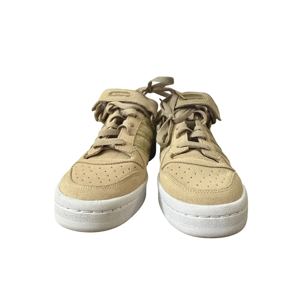 Adidas Forum Low Beige Gold Suede Sneakers H03206 Womens 10‎
